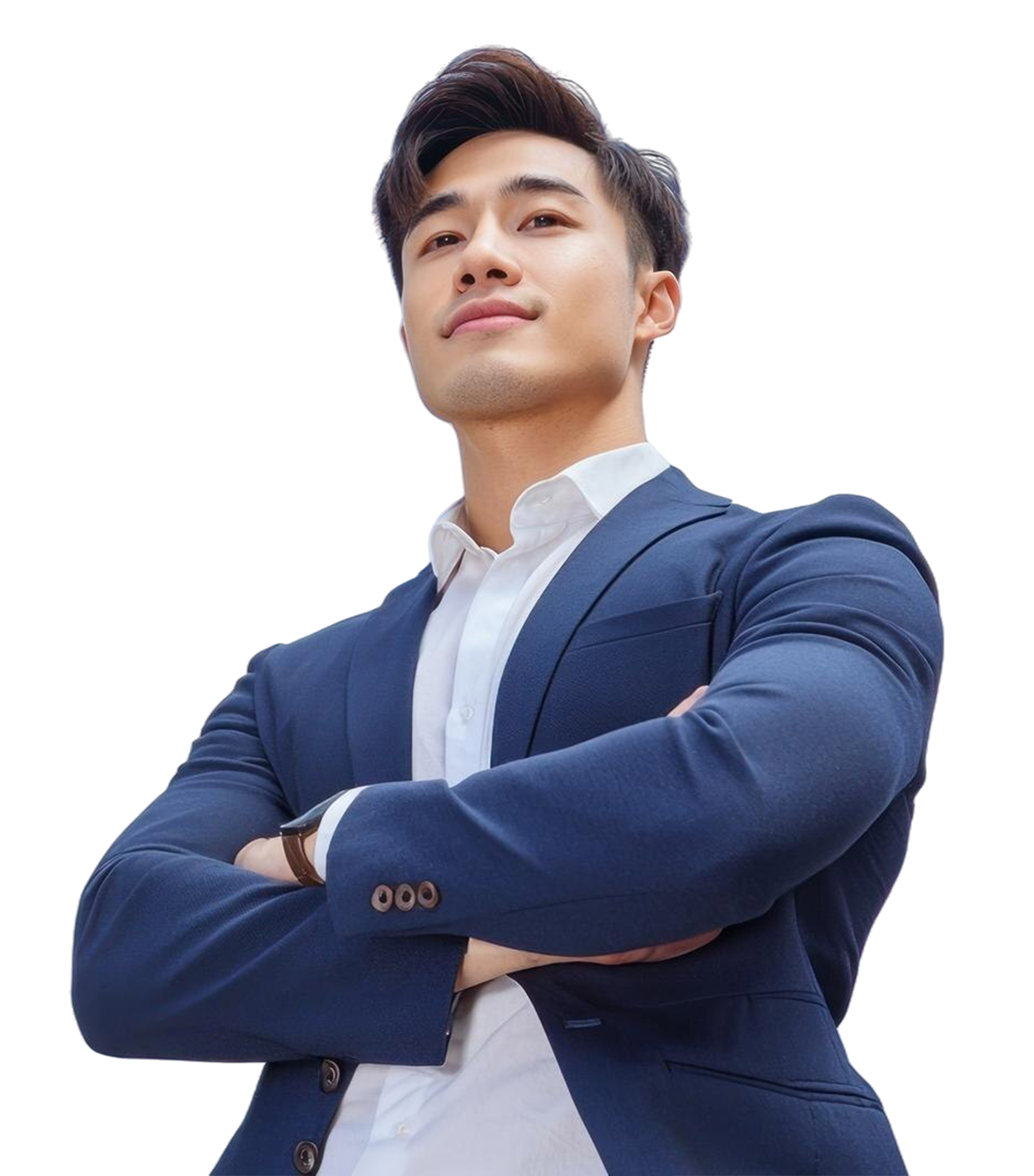 Confident man in suit