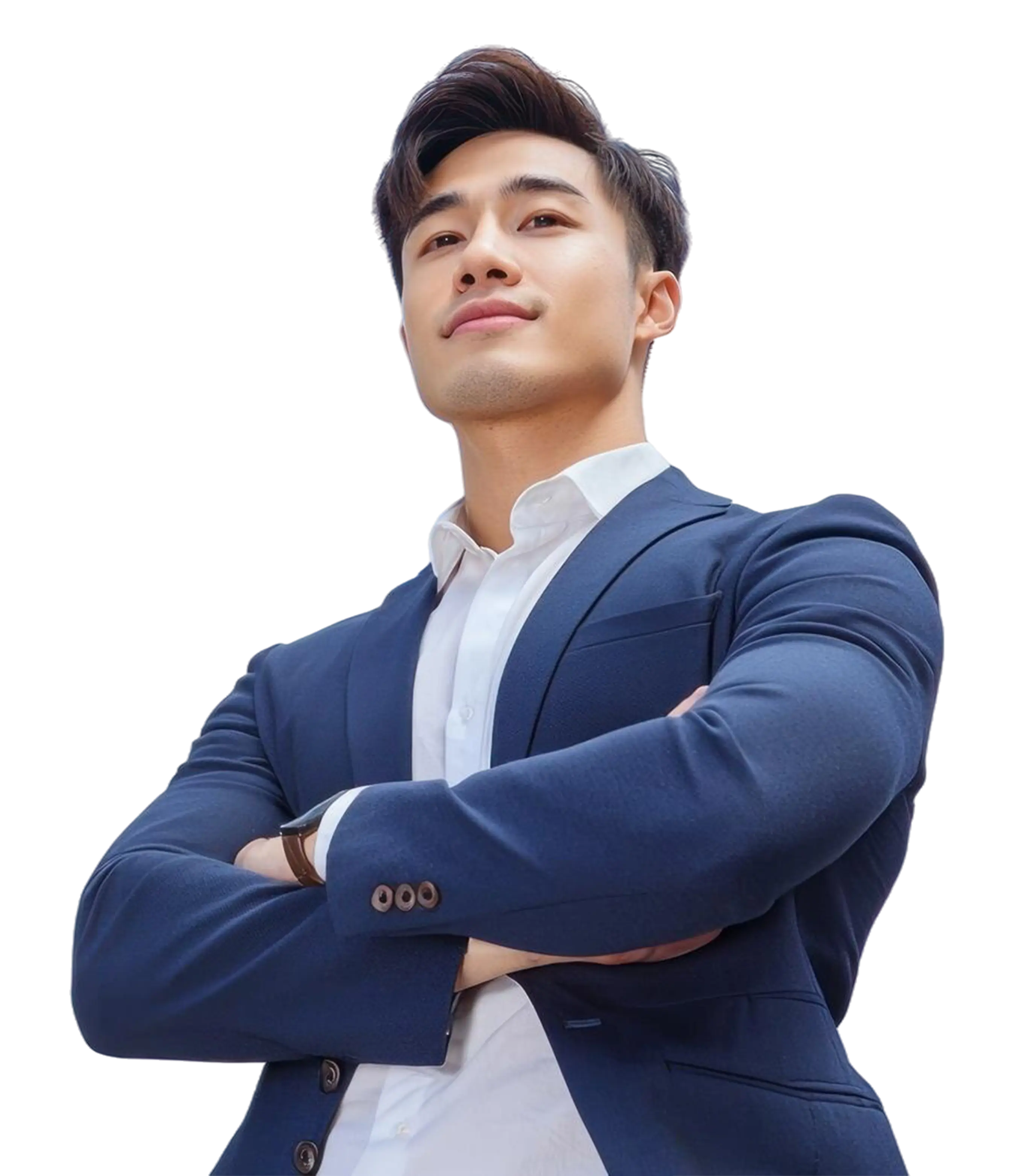 Confident man in suit